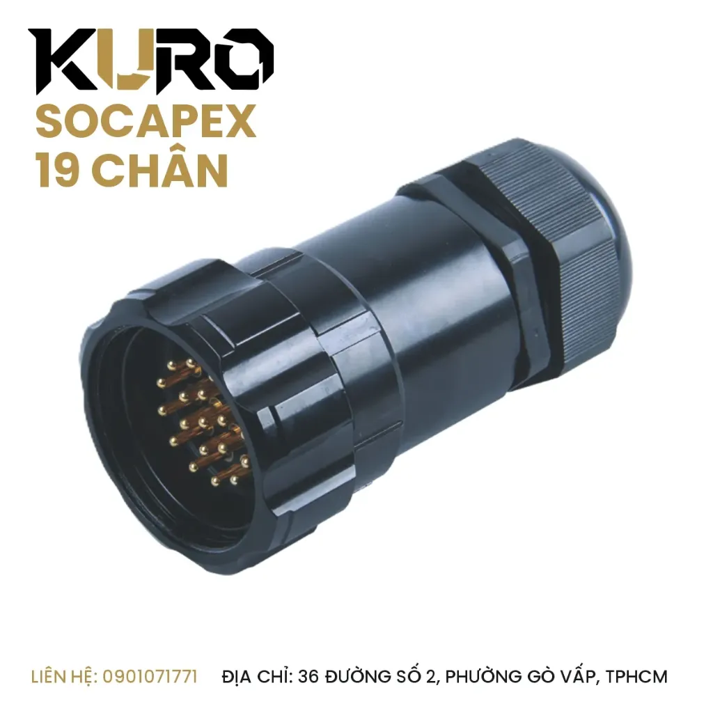 Socapex 19 chân - Đầu nối dây 19 chân - Phích di động - đầu đực