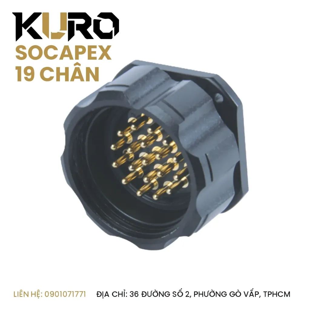 Socapex 19 chân - Đầu nối dây 19 chân - Gắn tủ - đầu đực