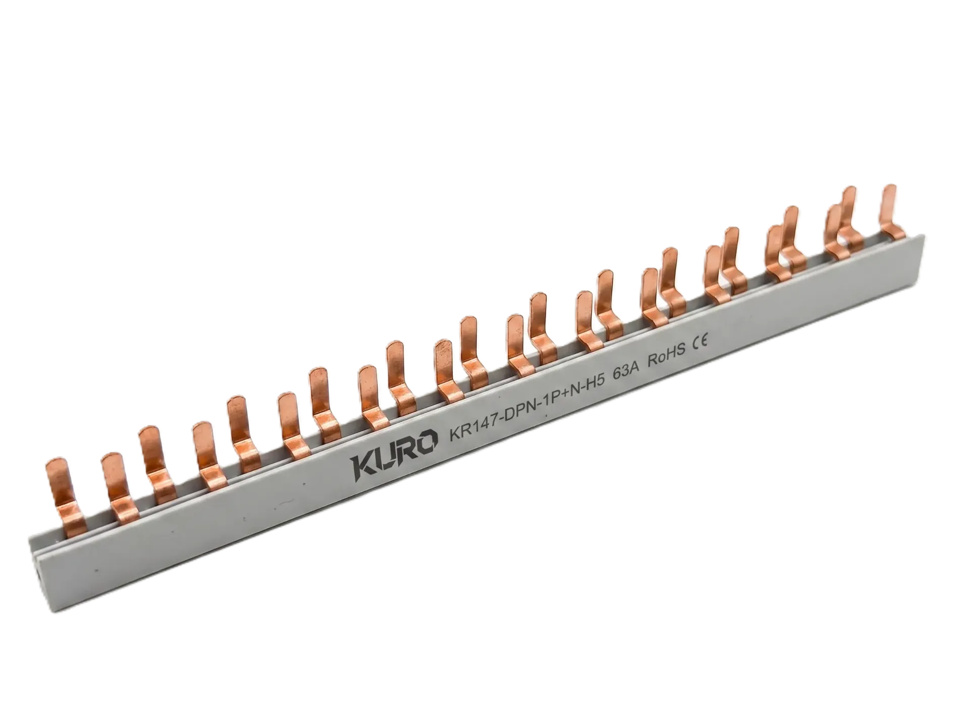 Thanh cái đồng răng lược - Busbar KURO KR147 DPN 1P+N H5 63A RoHS CE
