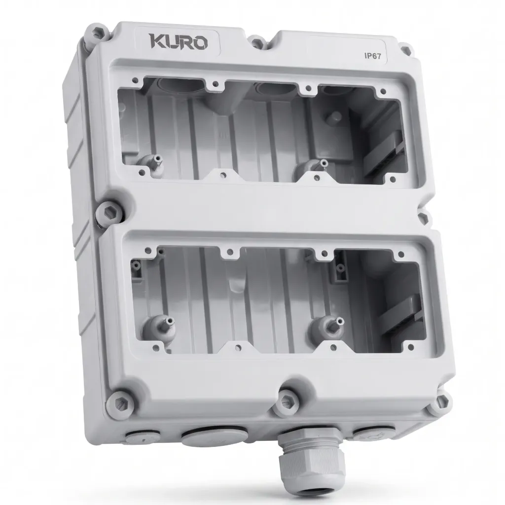 Tủ điện ngoài trời KURO Thiết kế dạng mô-đun với các mặt thay đổi được, Chuẩn chống nước IP67