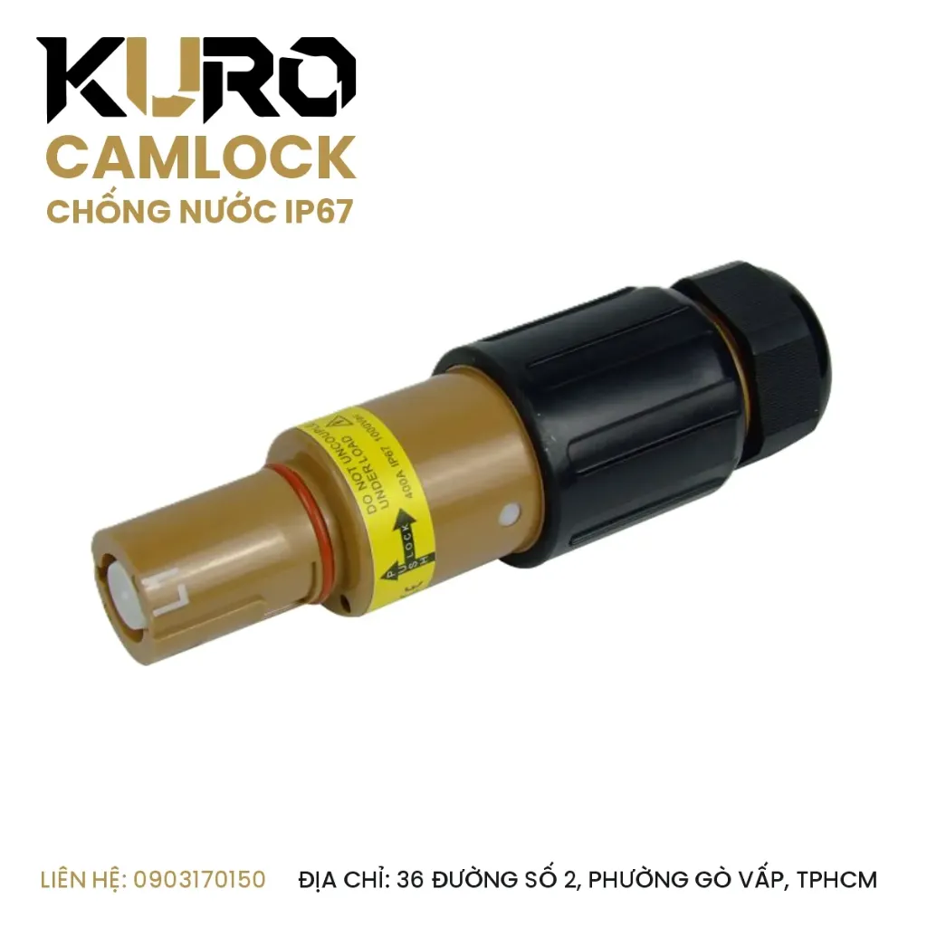 Đầu nối chống nước Kuro - Camlock 400A - Powerfit 400A - IP67 - Đầu cái, Phích di động