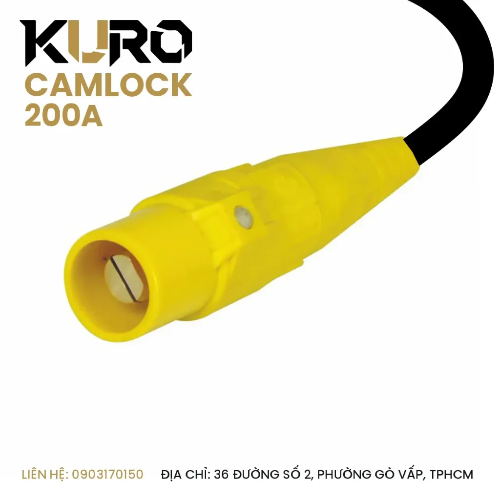 Camlock 200A - Tiêu Chuẩn Quốc Tế, Phích Di Động - Đầu Đực ( Phích cắm / đầu nối điện công nghiệp đơn cực )
