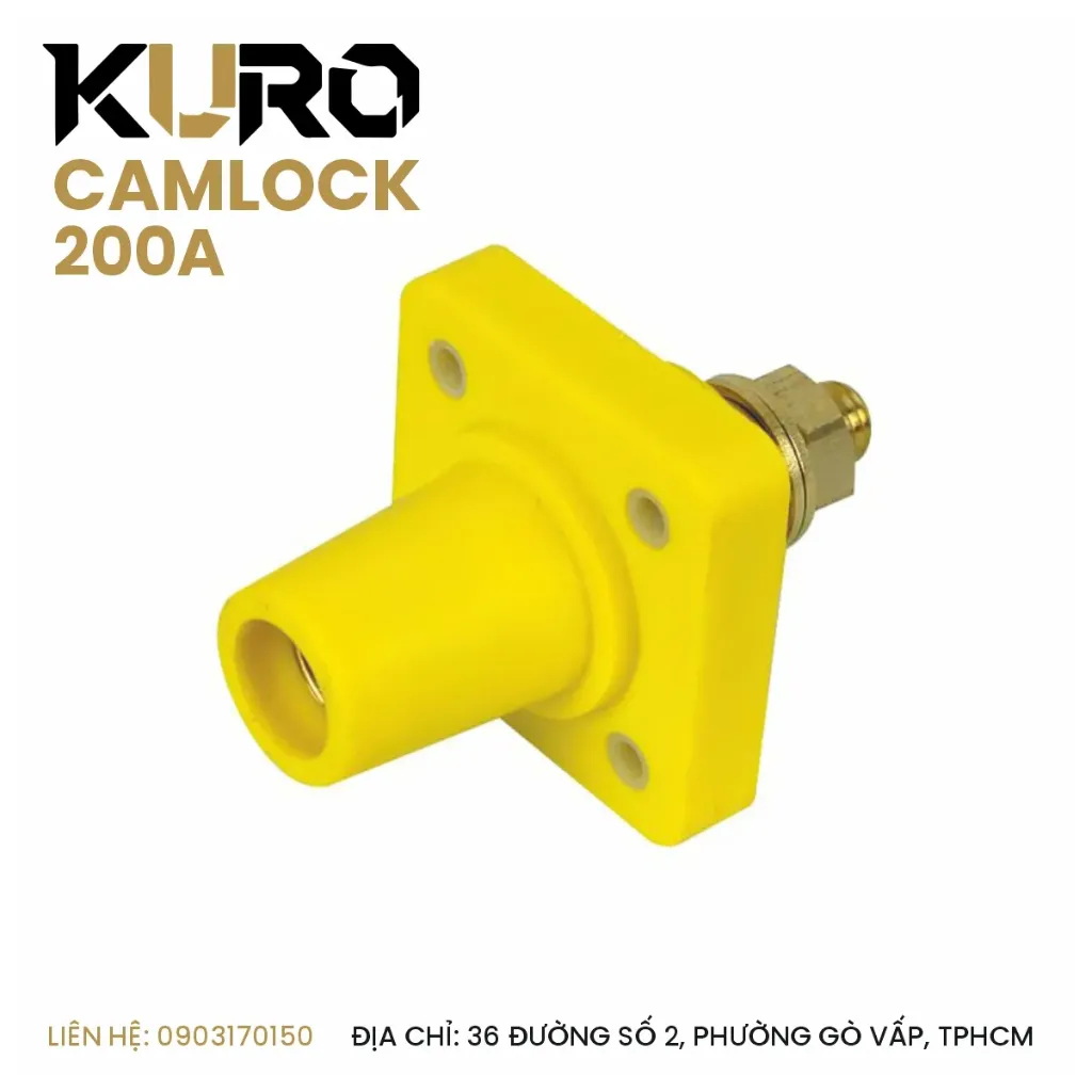 Camlock 200A - Tiêu Chuẩn Quốc Tế, Phích Cố Định - Đầu Cái ( Phích cắm / đầu nối điện công nghiệp chịu tải lớn )